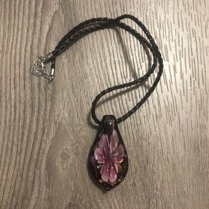 Murano Glass Flower Pendant